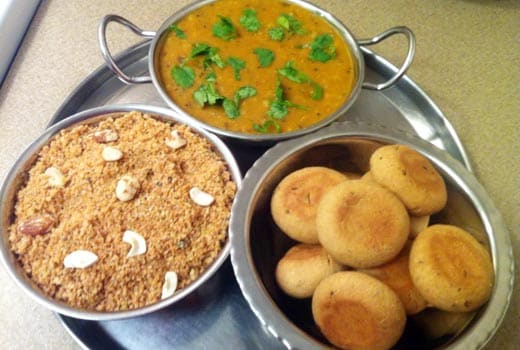 Daal Baati Churma famous indian food