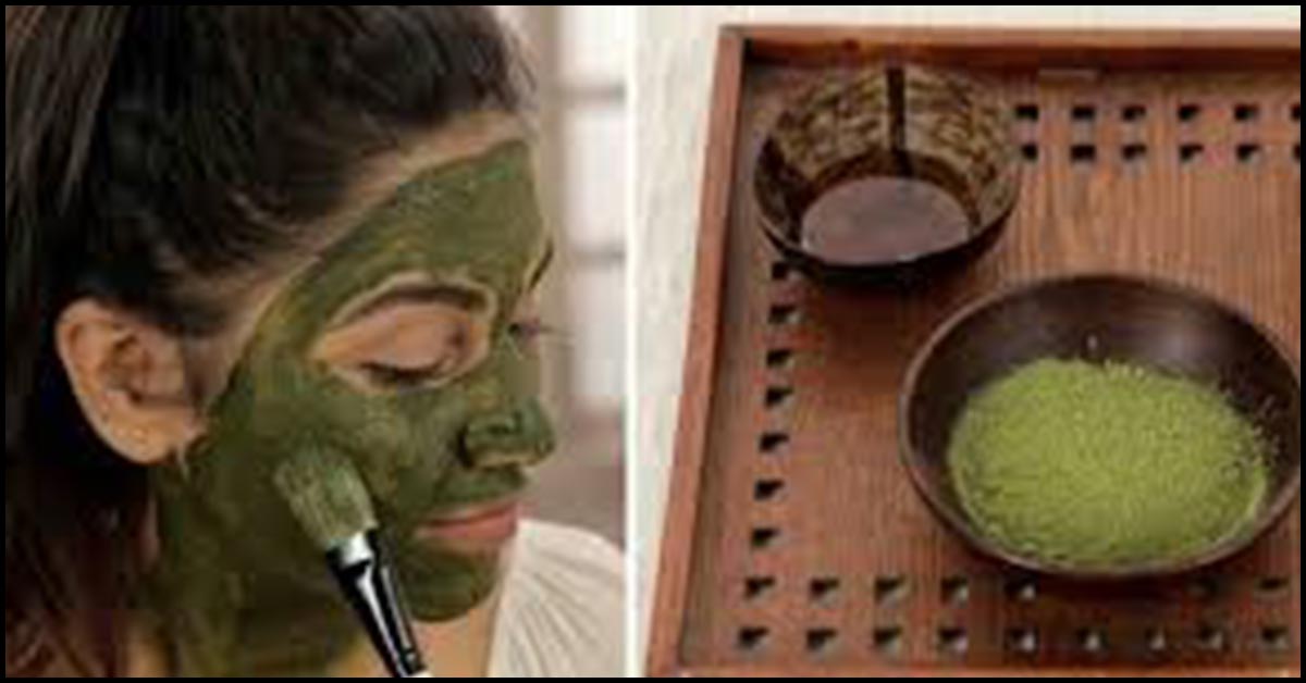 Green tea face pack