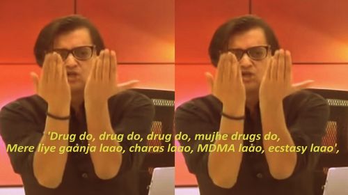 arnab drug video song