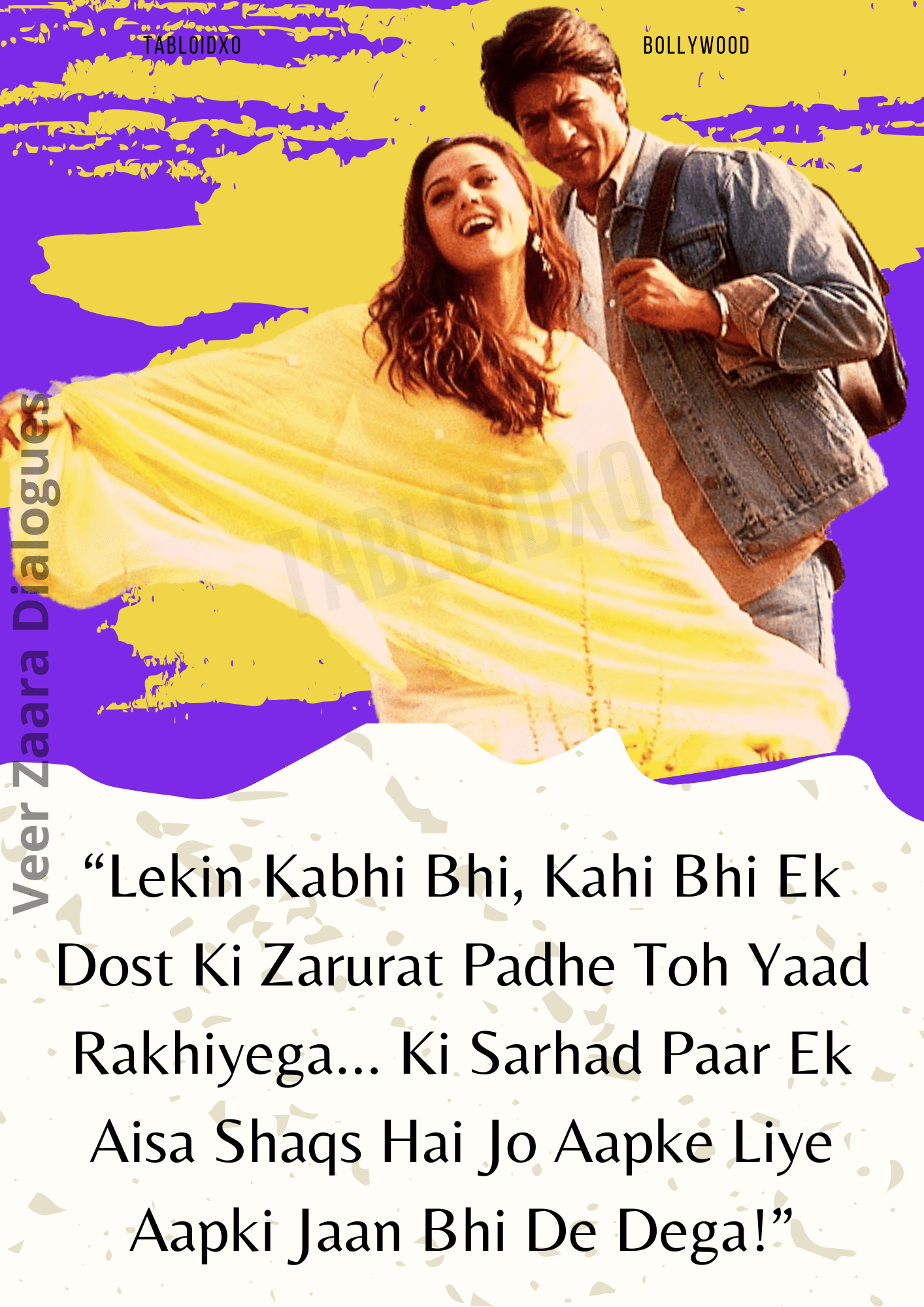 veer zaara dialogue