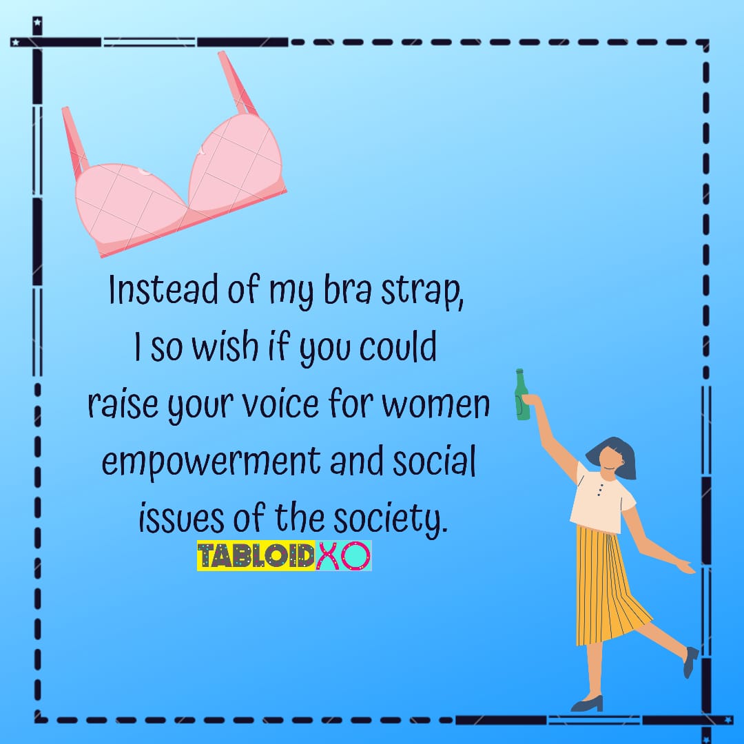 witty replies to people on bra strap